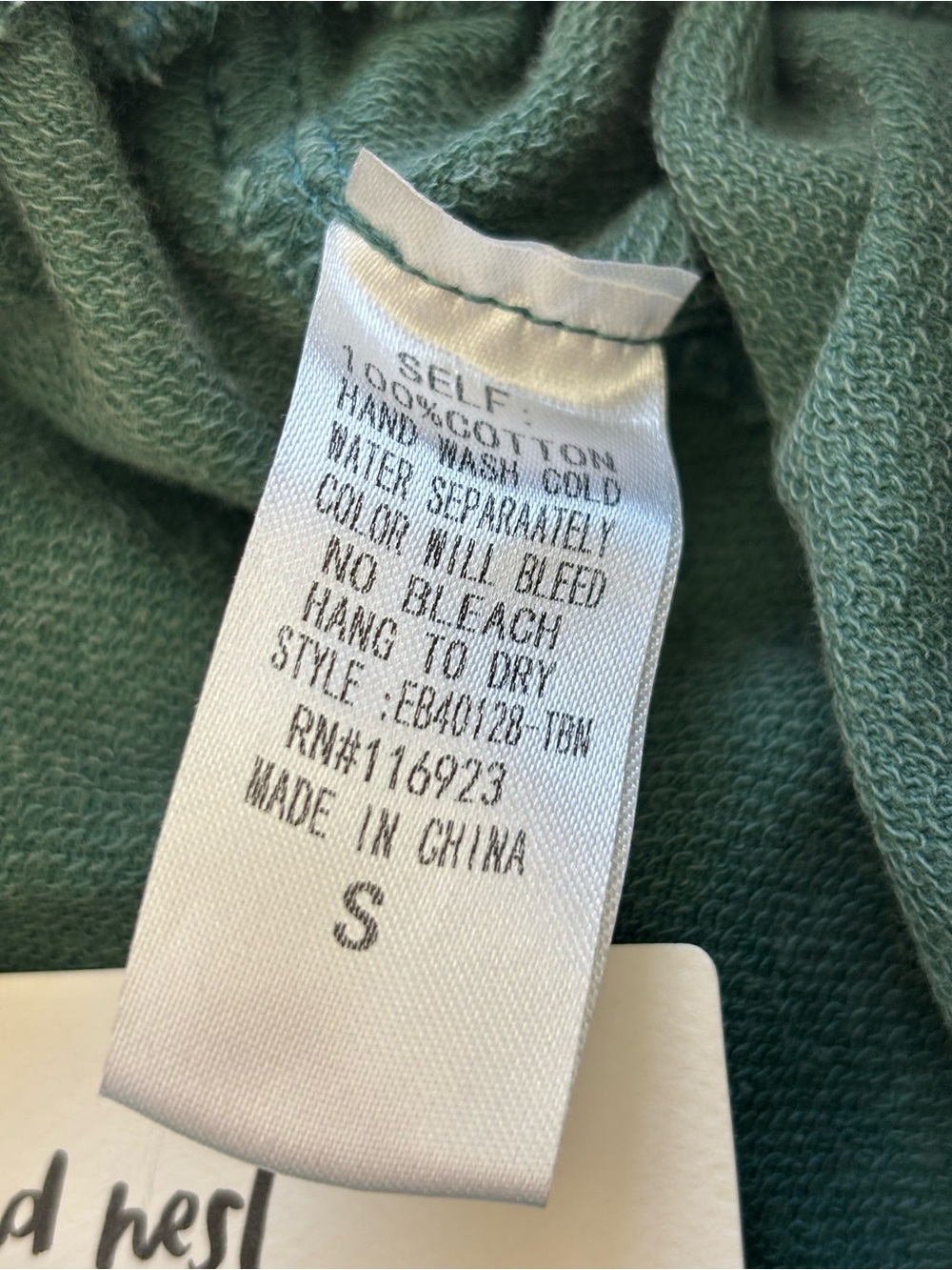 Three Bird Nest Relaxing Robin Wide Leg Pant Faded Teal Small - Picture 9 of 9